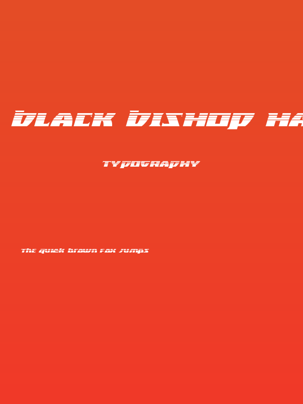 Black Bishop Halftone Italic Poster