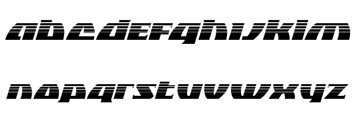 Black Bishop Halftone Italic Font LOWERCASE