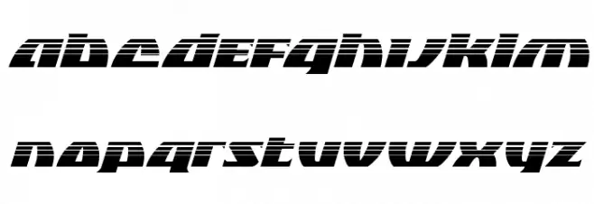 Black Bishop Halftone Italic Caratteri MINUSCOLO