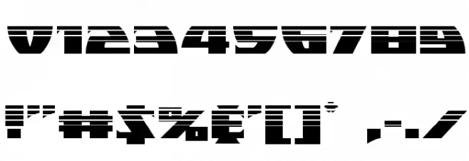 Black Bishop Halftone Font OTHER CHARS