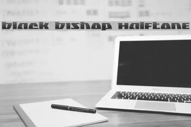 Black Bishop Halftone Font examples