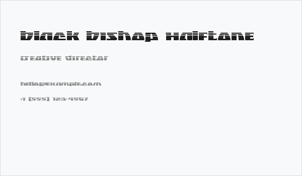 Black Bishop Halftone Business Card