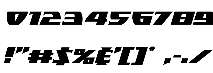 Black Bishop Italic Font OTHER CHARS