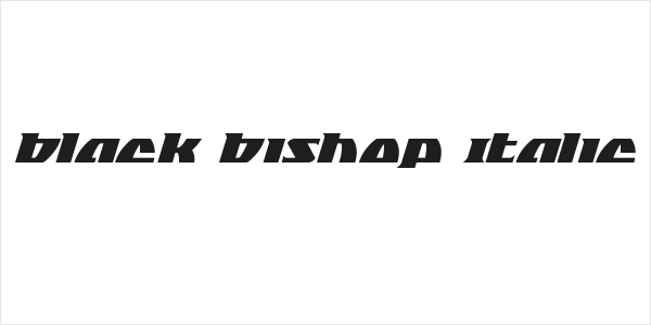 Black Bishop Italic Logo