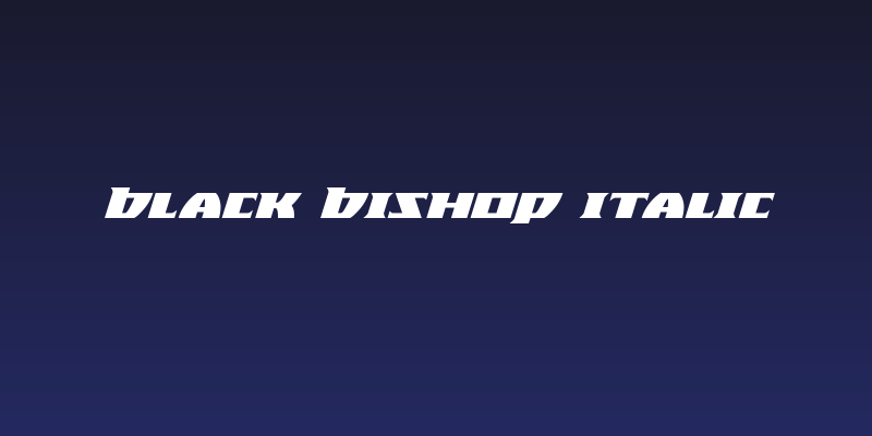 Black Bishop Italic Social Header
