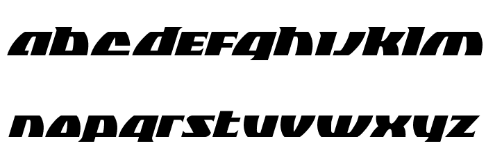 Black Bishop Italic Font LOWERCASE