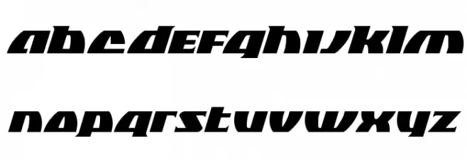 Black Bishop Italic Schriftart Kleinbuchstaben