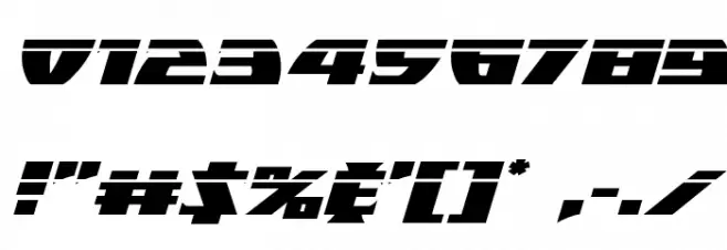 Black Bishop Laser Italic Font OTHER CHARS