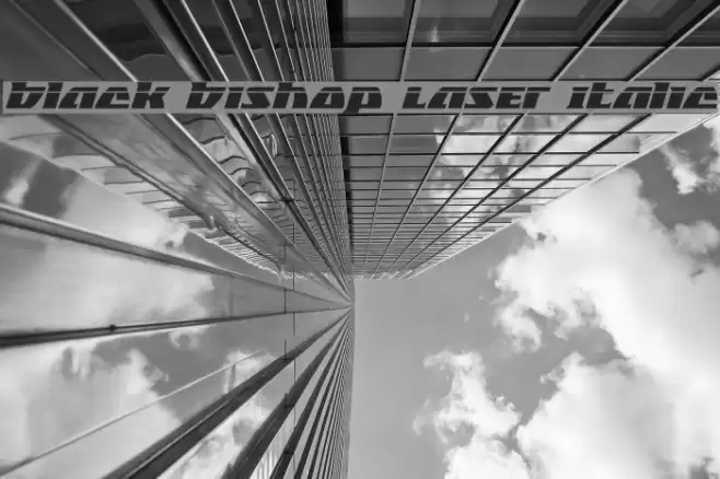 Black Bishop Laser Italic Font examples