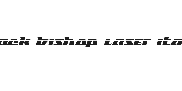 Black Bishop Laser Italic Logo