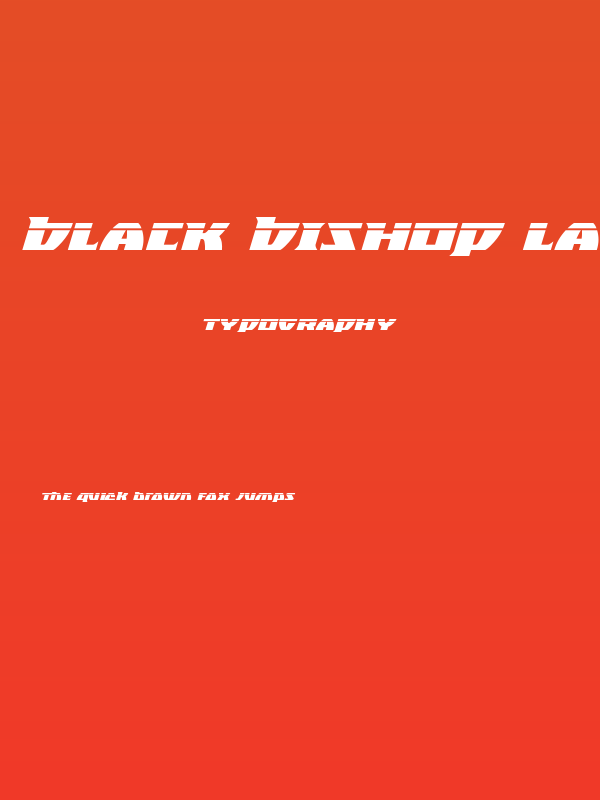 Black Bishop Laser Italic Poster