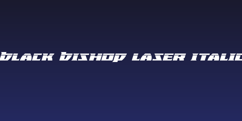 Black Bishop Laser Italic Social Header
