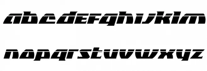 Black Bishop Laser Italic Font LOWERCASE