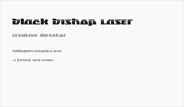 Black Bishop Laser Business Card