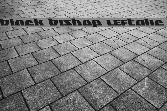 Black Bishop Leftalic Font examples