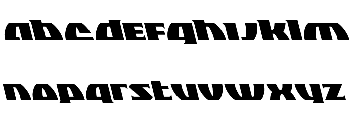 Black Bishop Leftalic Font LOWERCASE