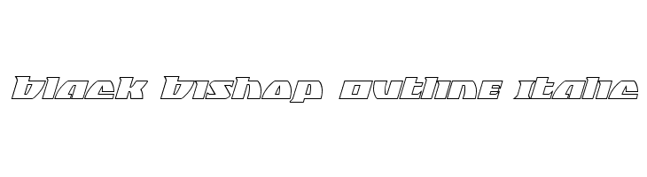 Black Bishop Outline Italic  Free Fonts Download