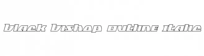 Black Bishop Outline Italic  Fuentes Gratis Descargar