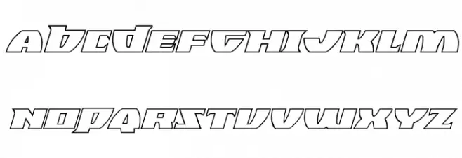 Black Bishop Outline Italic Fuentes MAYÚSCULAS