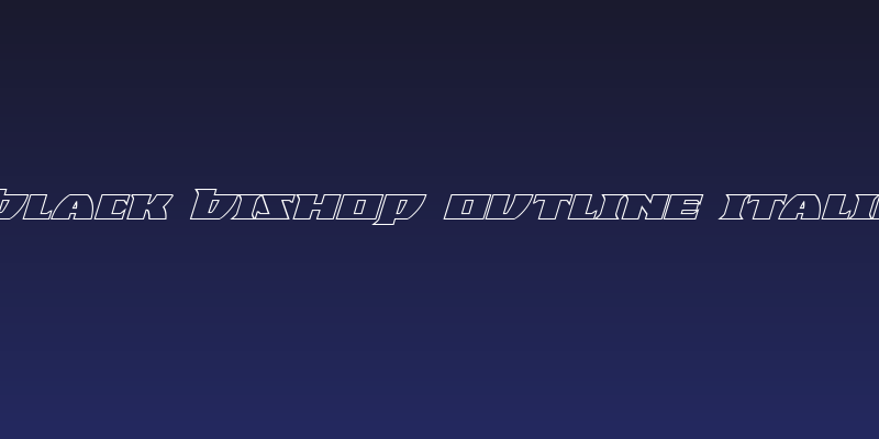 Black Bishop Outline Italic Social Header