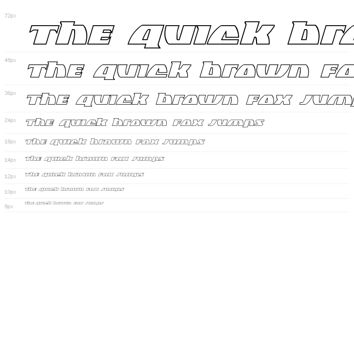 Black Bishop Outline Italic Waterfall