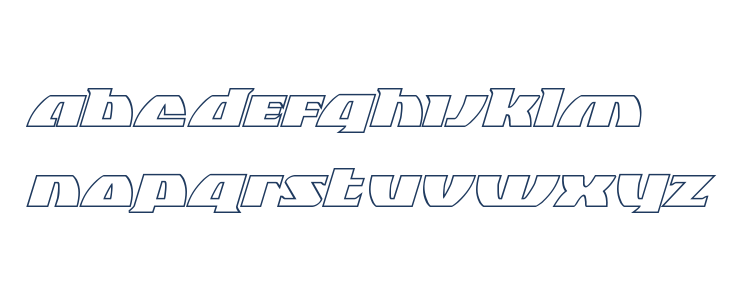 Black Bishop Outline Italic Lowercase