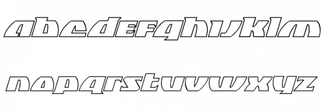 Black Bishop Outline Italic Fuentes MINÚSCULAS