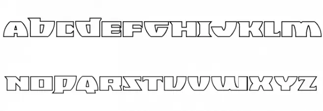 Black Bishop Outline Шрифта ВЕРХНИЙ