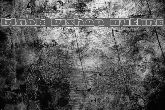Black Bishop Outline Font examples