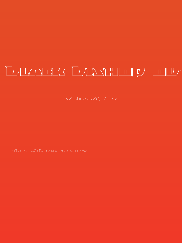 Black Bishop Outline Poster