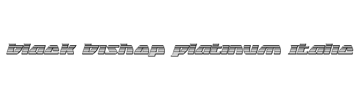 Black Bishop Platinum Italic  フリーフォントのダウンロード