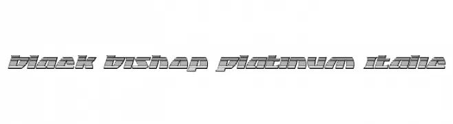 Black Bishop Platinum Italic  Fuentes Gratis Descargar