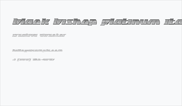 Black Bishop Platinum Italic Business Card