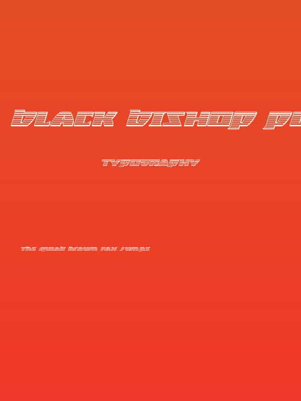 Black Bishop Platinum Italic Poster