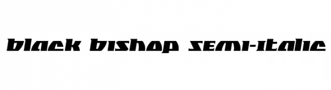 Black Bishop Semi-Italic  Frei Schriftart Herunterladen