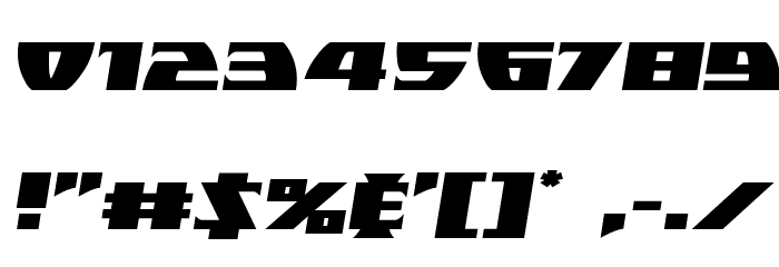 Black Bishop Semi-Italic Font OTHER CHARS