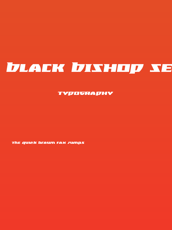 Black Bishop Semi-Italic Poster