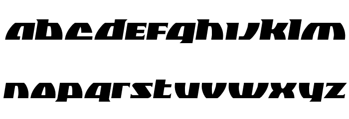 Black Bishop Semi-Italic Font LOWERCASE