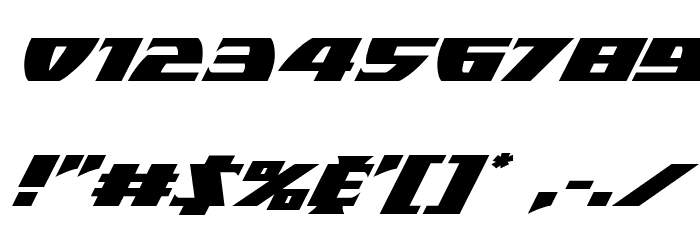 Black Bishop Super-Italic Font OTHER CHARS