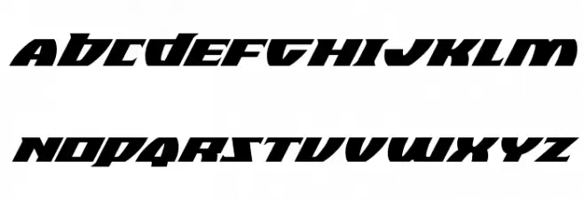 Black Bishop Super-Italic Caratteri MAIUSCOLE