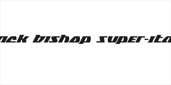 Black Bishop Super-Italic Logo