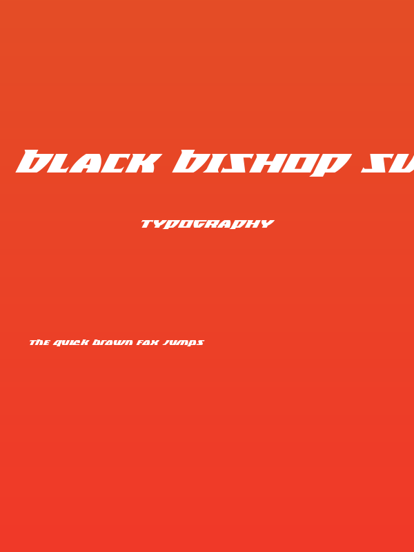 Black Bishop Super-Italic Poster