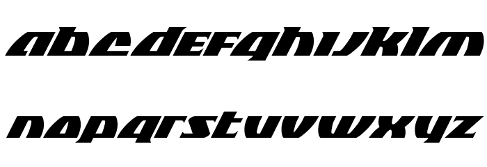 Black Bishop Super-Italic Font LOWERCASE