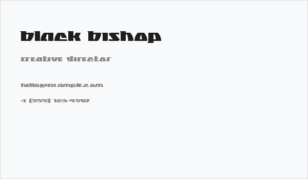 Black Bishop Business Card