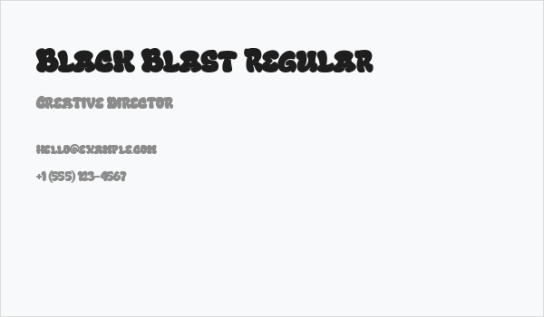 Black Blast Regular Business Card