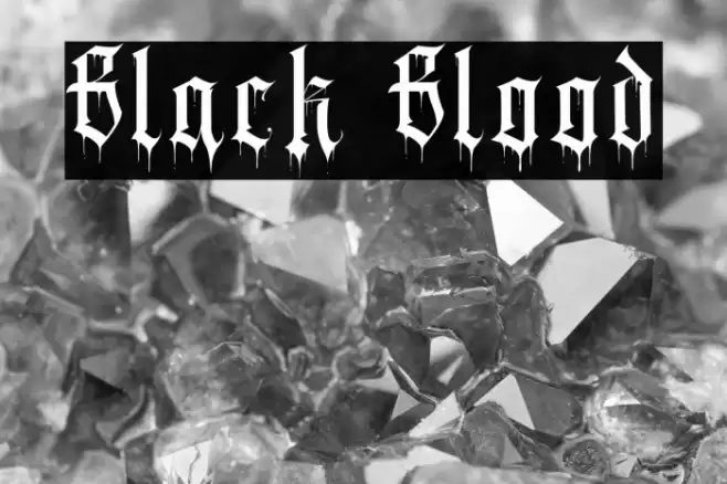 Black Blood Font examples
