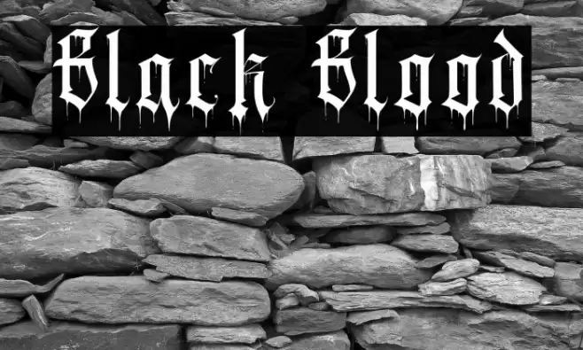 Black Blood Font examples
