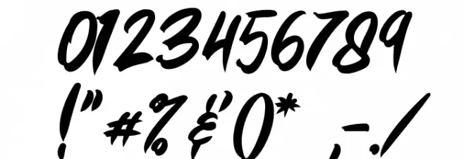 Black & Blue 1 Font OTHER CHARS