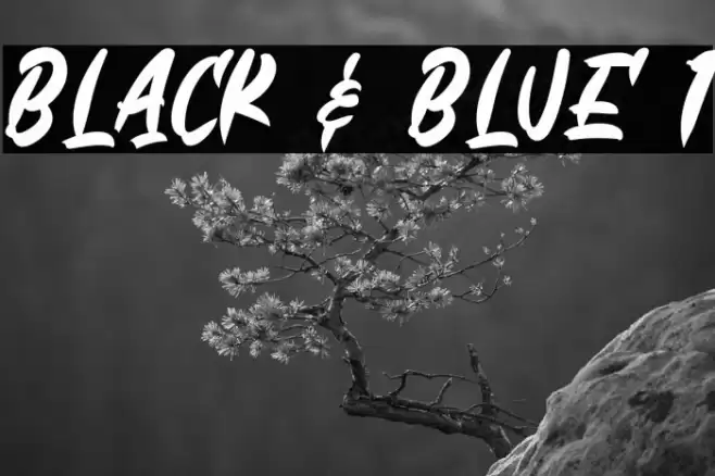 Black & Blue 1 Font examples