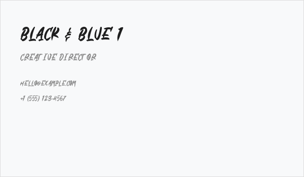 Black & Blue 1 Business Card